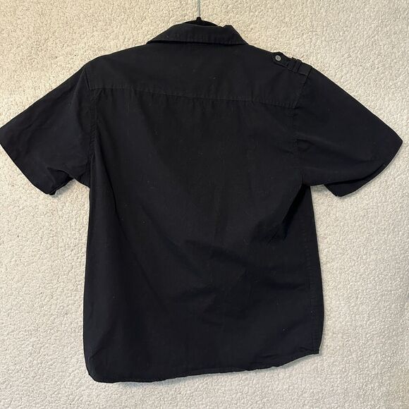 Kenneth Cole NY Boy Short Sleeve Button Down Shirt Size‎ 14/16 Black Color - Picture 9 of 14